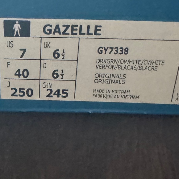 ADIDAS GAZELLE - DARK GREEN AND WHITE - Picture 7 of 7